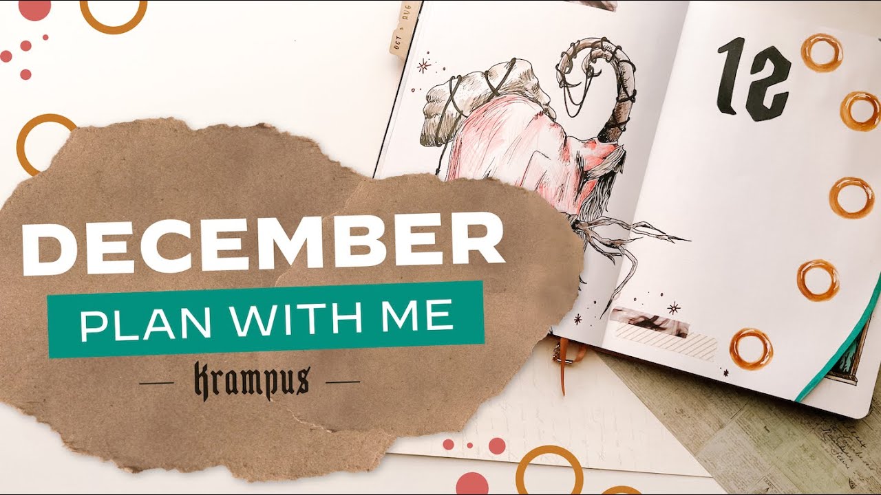 Bullet Journal PLAN WITH ME &bull; December 2021 - Krampus
