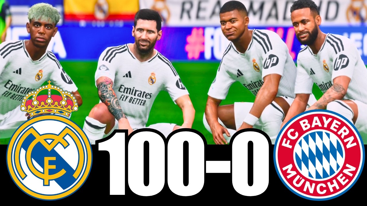 FC 25 -MESSI RONALDO NEYMAR & MBAPPE | ALL STARS | REAL MADRID 100-0 BAYERN MUNICH