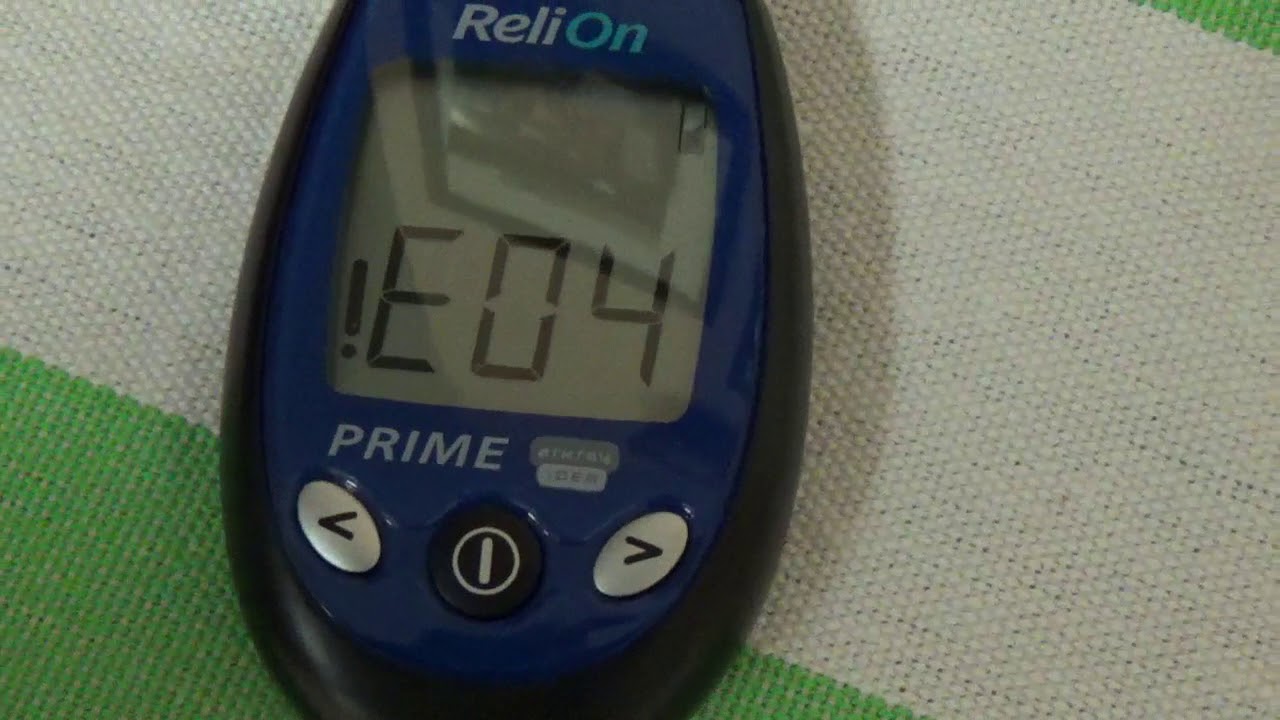 ReliOn Meter Error !E04 How to Fix Blood Glucose Monitor