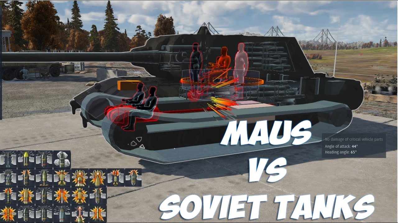 MAUS (E100) VS SOVIET TANKS  - WAR THUNDER