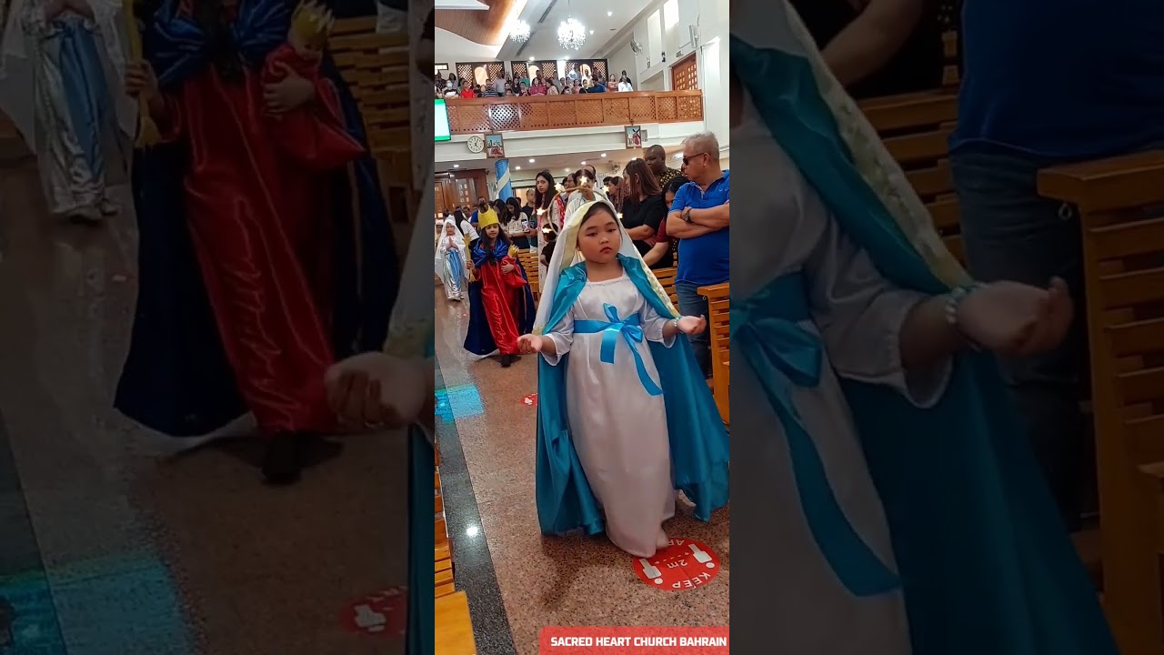 Kids dressed as different apparitions of Mother Mary in SHCBahrain #mary #romancatholic #popefrancis