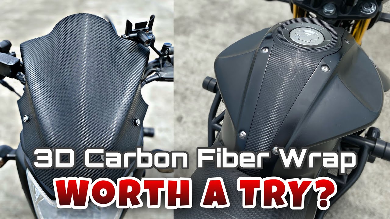INSTALLING 3D CARBON FIBER WRAP ON MY GIXXER | WORTH A TRY?