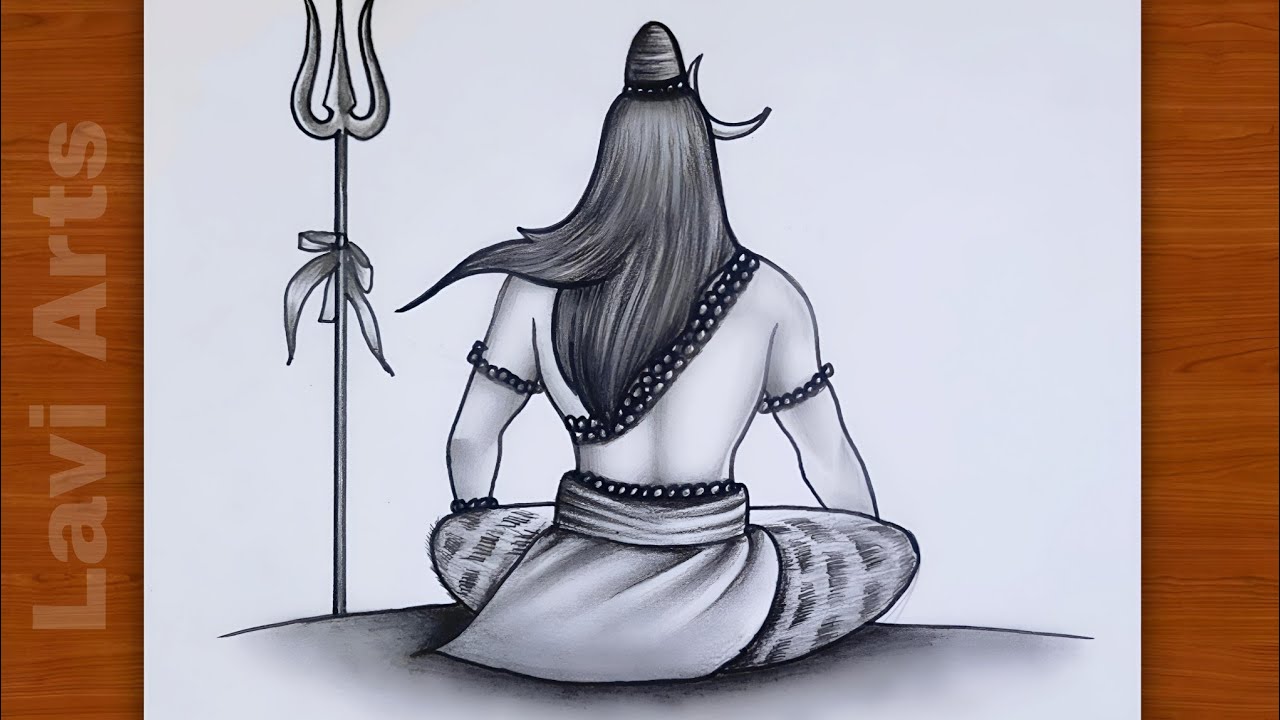 Mahadev drawing | How to draw lord shiva easy ( Step by step ) | Shivratri drawing| shivling drawing