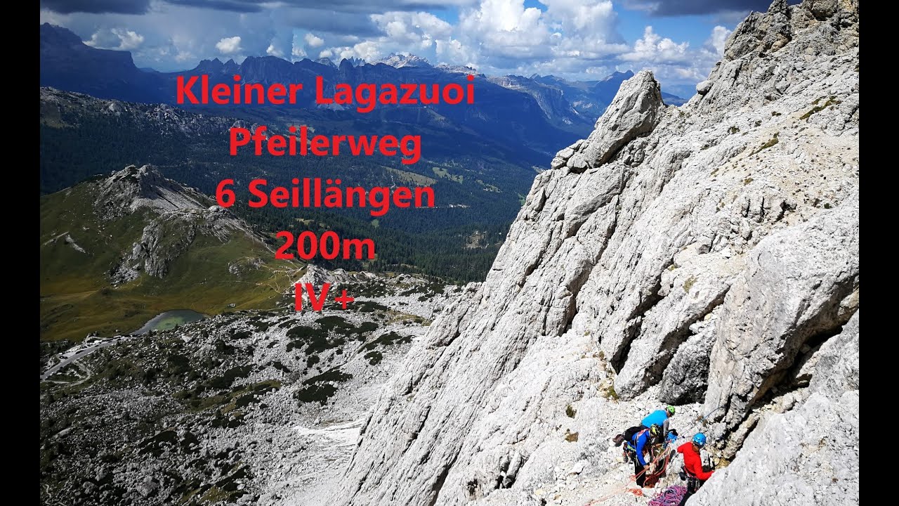 Kleiner Lagazuoi Trapez, piccolo lagazuoi, Westwand, parete ovest, Pfeilerweg