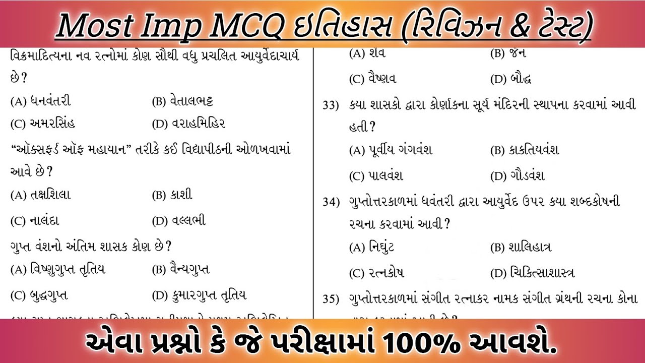 ઇતિહાસ 50 MCQ રિવિઝન ટેસ્ટ - 2 | Indian History | Gpsc,Talati,Constable,Railway,SSC.