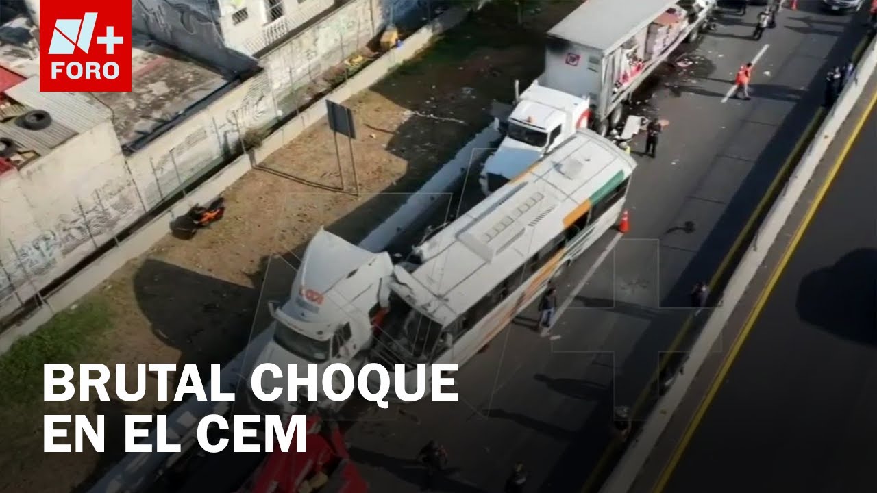 Así fue el aparatoso accidente en el Circuito Exterior Mexiquense que dejó 12 heridos - Las Noticias