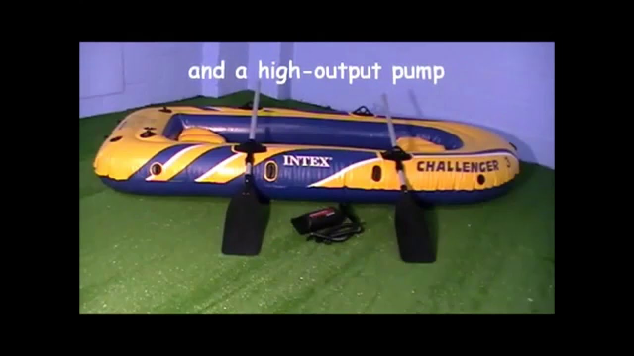 The Intex Challenger 3 Boat Set Inflatable 3 Person Boat with Oars and Pump - intexinflatables.net
