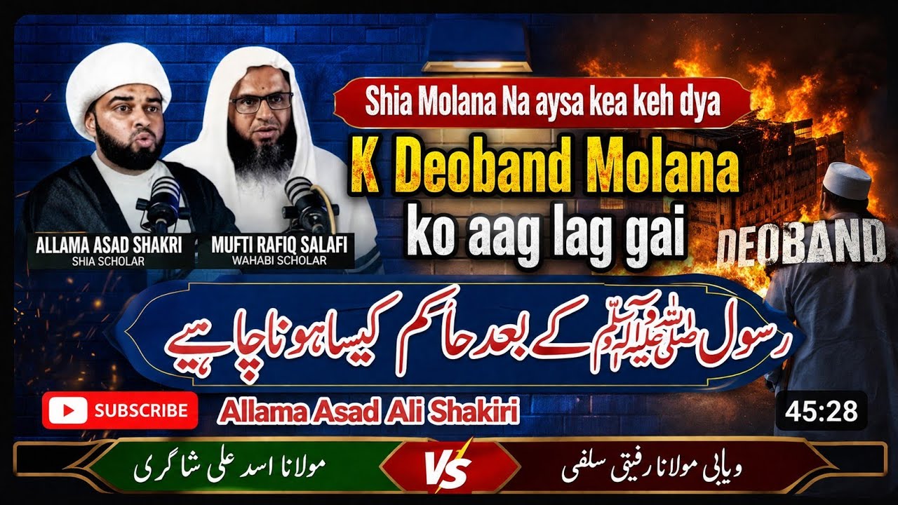 Shia vs Wahabi Debate Nabi k Bad Hukmran kesa hona Chahye Allama Asad Ali Shakiri THE SHIA SCHOLARS