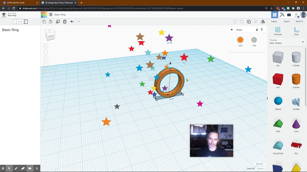 Базовый урок по созданию кольца в TinkerCAD 3D
