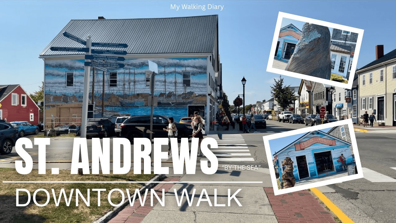 4K | Walking Tour of St. Andrews by-the-Sea | Charming Downtown Walk | New Brunswick | Canada