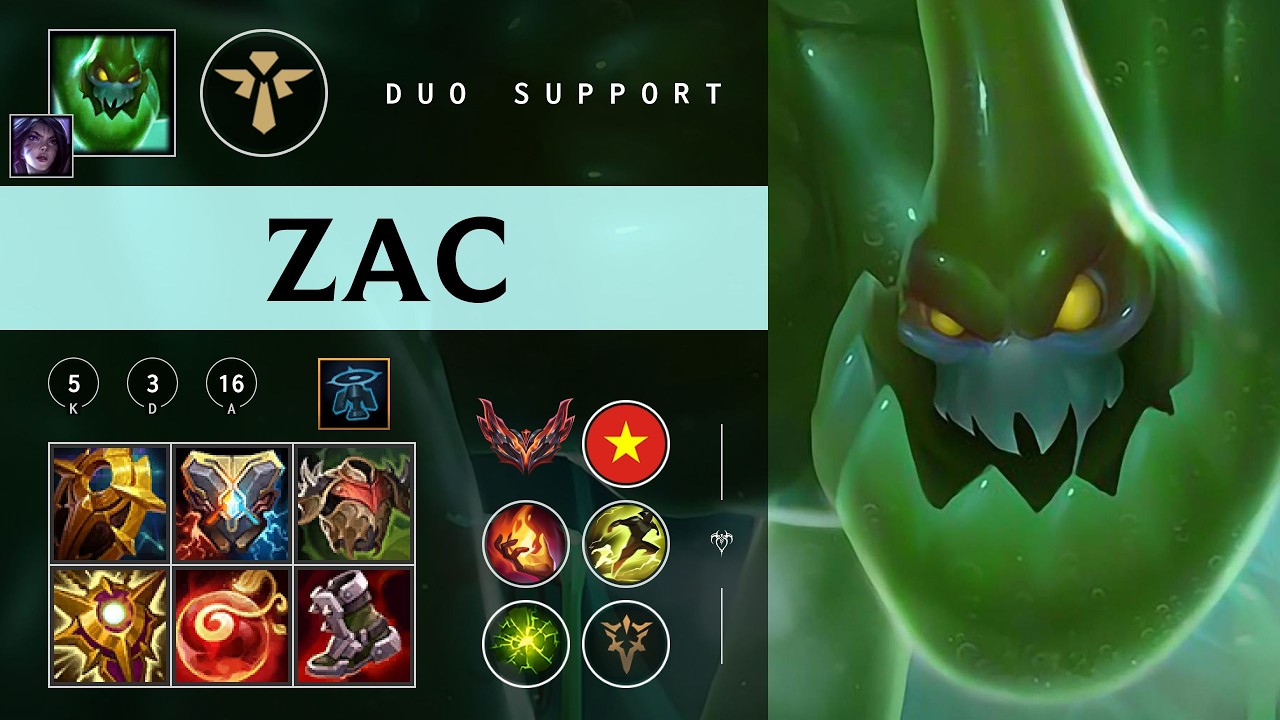 Zac Support vs Karma - VN Grandmaster Patch 26.05