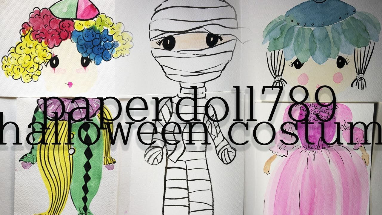 종이인형 만들기 귀여운 할로윈 인형  halloween costume paperdoll789
