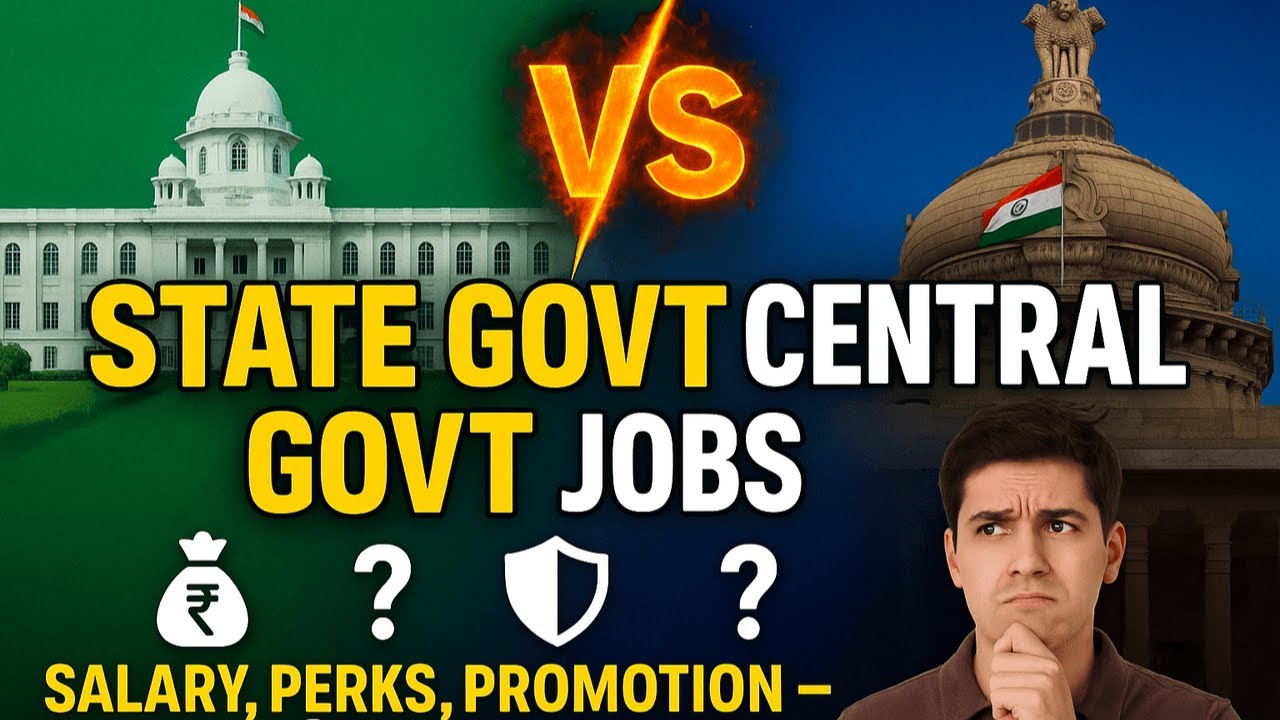 State Govt Jobs vs Central Govt Jobs &ndash; Which is better? 🎯#jobsearch #education