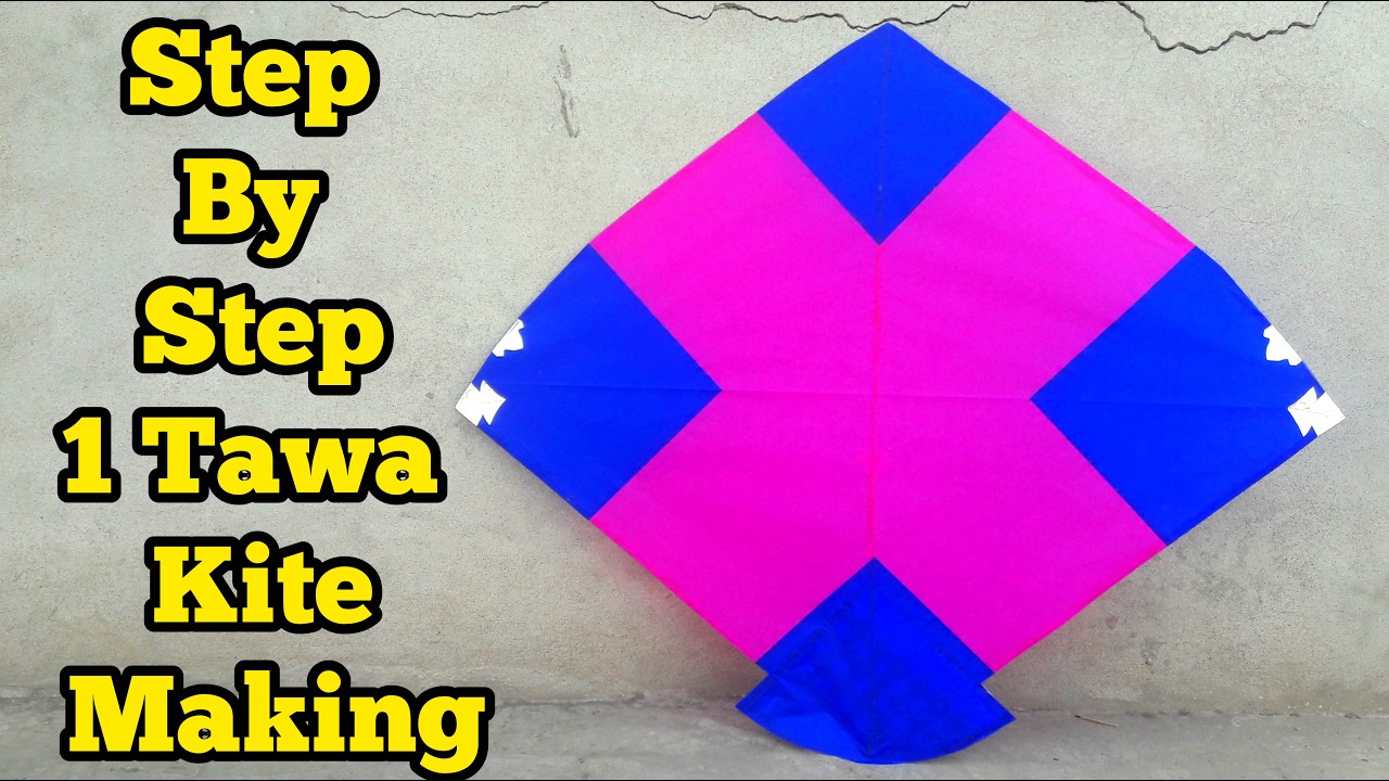How to Make 1 Tawa Kite | How to Make Kite With Paper | How to Make Kite at Home!