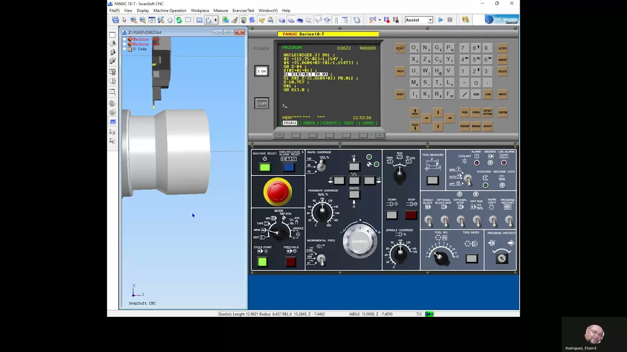 TORNEADO YUGO SWA. Uso de macroprogramacion. (CNC en espa&ntilde;ol)