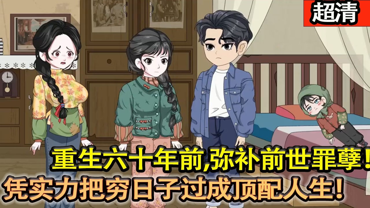 沙雕動畫【重生六十年前，彌補前世罪孽，寵妻護女，憑實力把窮日子過成頂配人生！】#乖仔动画