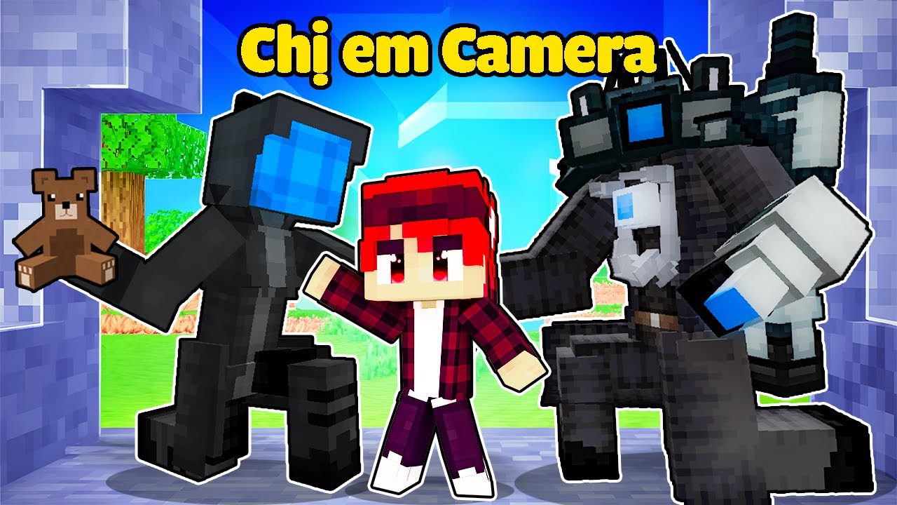 Hachi 24 Giờ Được Chị Em Camera Man Nhận Nu&ocirc;i Trong Minecraft