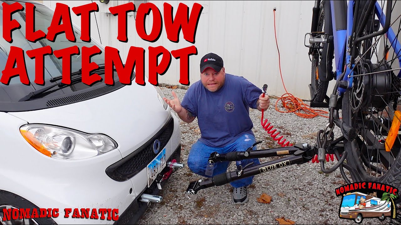 Flat Towing My Smart Car Behind RV ~ First Attempt...