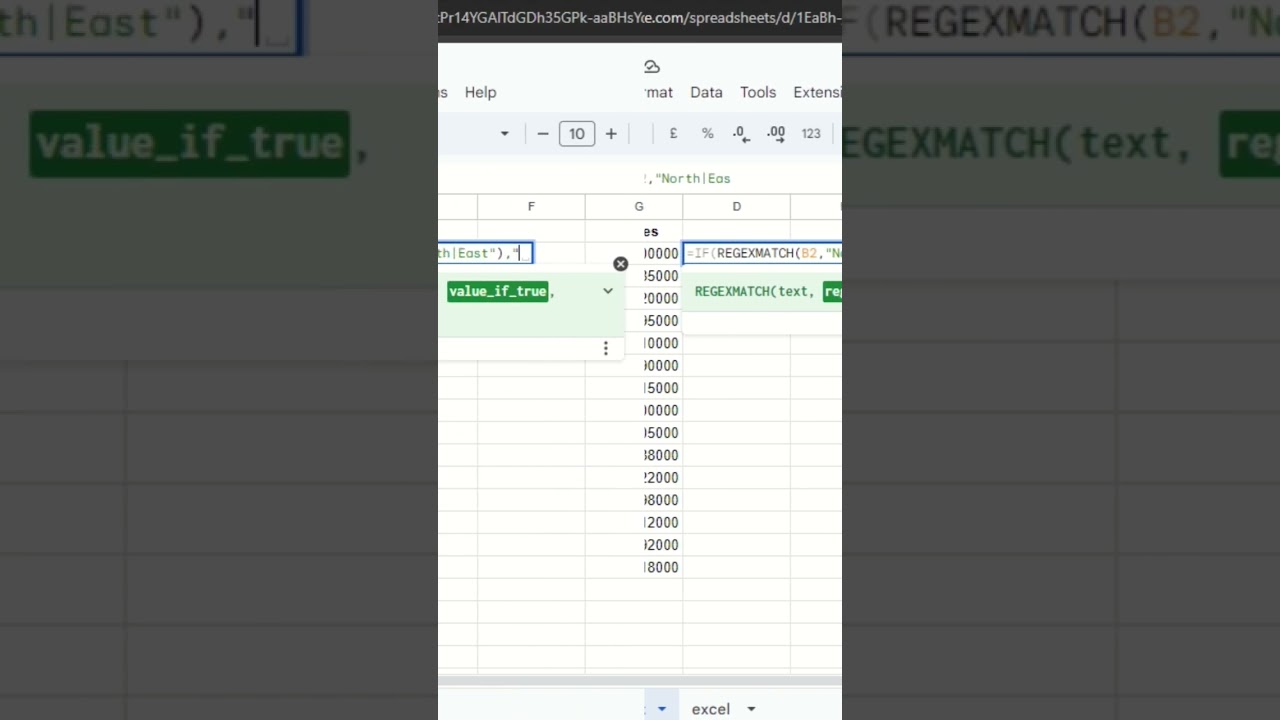 IF Function with REGEXMATCH | Logical Function in Excel and Google Sheets #googlesheets #excel