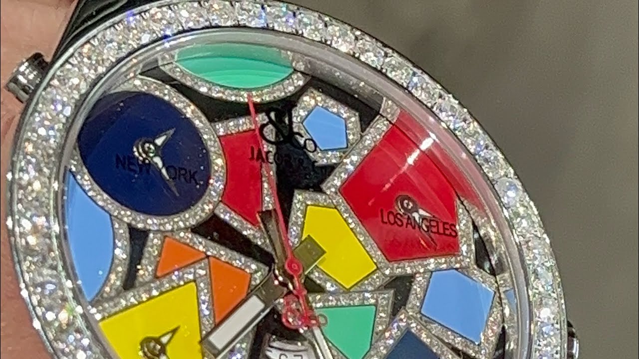 Jacob & Co Diamond Watch 5 Time Zones Shape Overload 47MM RARE PIECE 😮&zwj;💨🔥🥶
