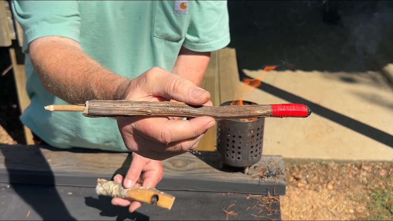 Making Pithy Mullein Into A Bow Drill Spindle Prototype