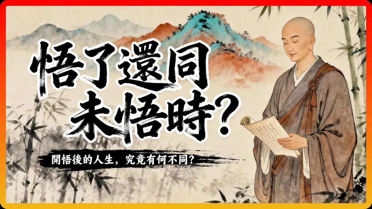 為何說「悟了還同未悟時」？開悟後的人生，究竟有何不同？#佛教故事 #佛法 #修行 #開悟 #禪宗