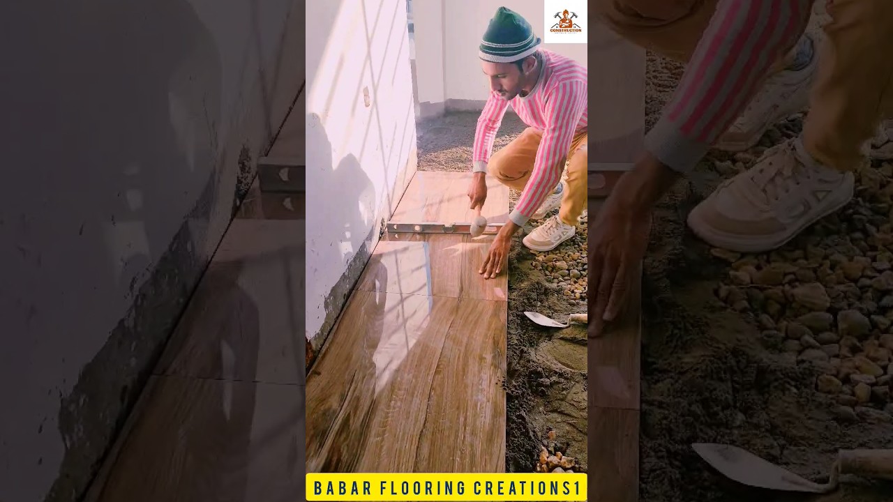 tile installation #shorts #youtubeshorts #tiles #viralshorts Babar flooring creations1