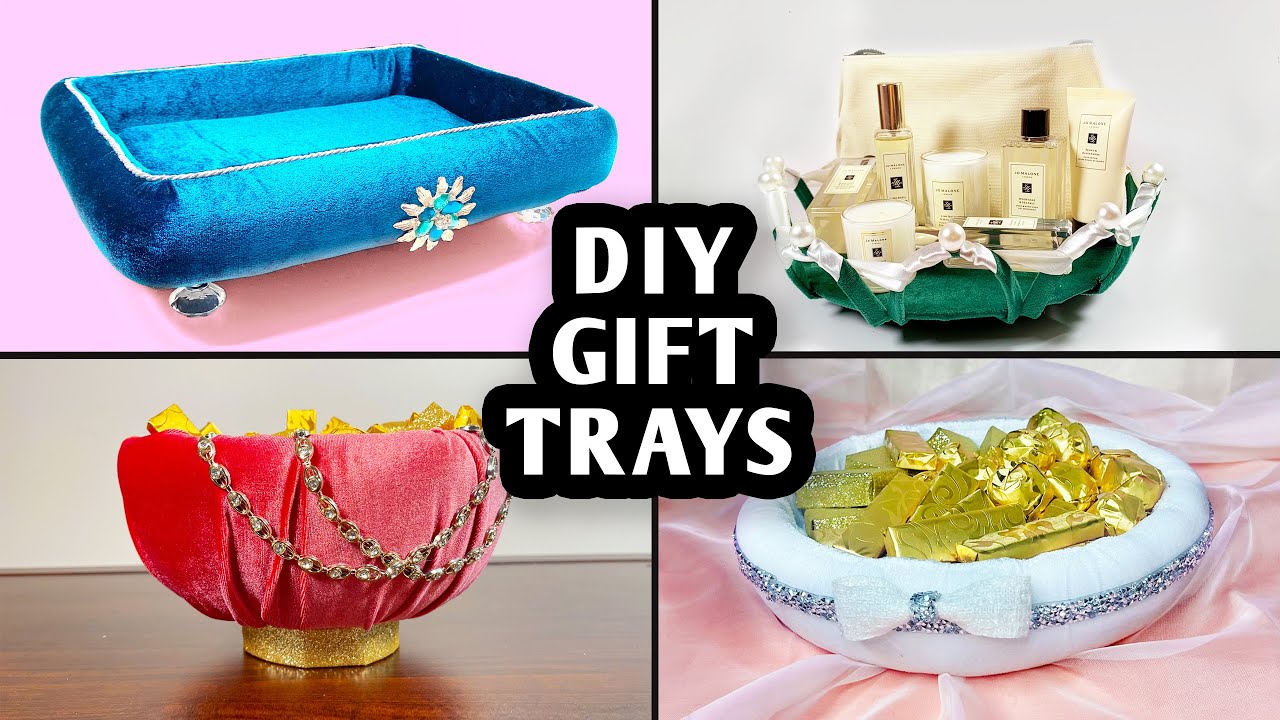 Perfect Gifting! A Collection of Velvet Fabric Gift Trays.