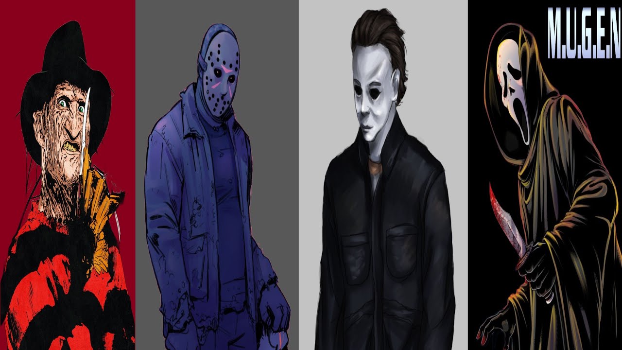 MUGEN Tag Team Arcade Gameplay - Freddy Krueger, Jason Voorhees, Micheal Myers & Ghostface