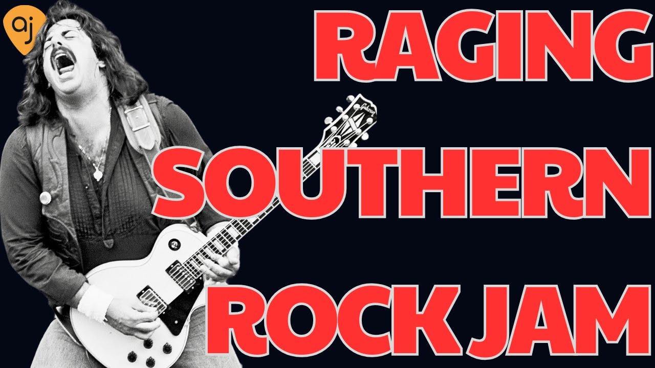🎸 Raging Southern Rock Jam Track | Guitar Backing Track (A Minor /172 BPM)