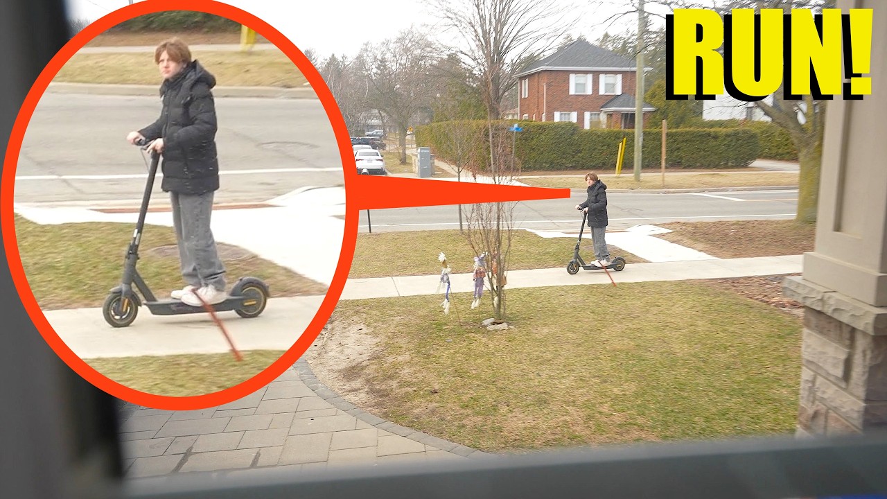 If you ever see him riding his scooter outside your house... Lock your doors & hide! (It's bad)