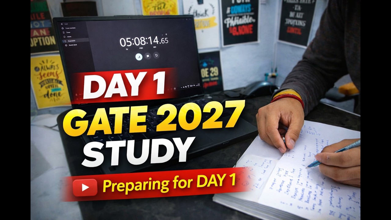 Day 1 of My GATE 2027 Preparation | 5+ Hours Study | Digital Logic + Study Plan #GATE2027