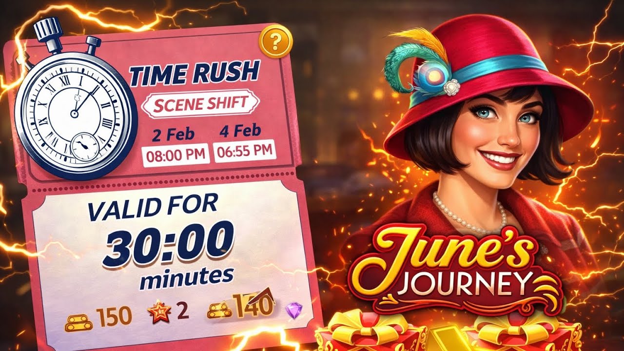 June’s Journey Time Rush Scene Shift Competition February 2 - 4, 2026 Energy 10 Scenes 1 - 4