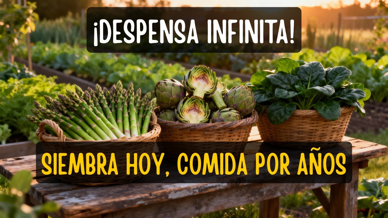 9 Vegetales que plantas UNA VEZ y dan comida por décadas | Cosecha Eterna.
