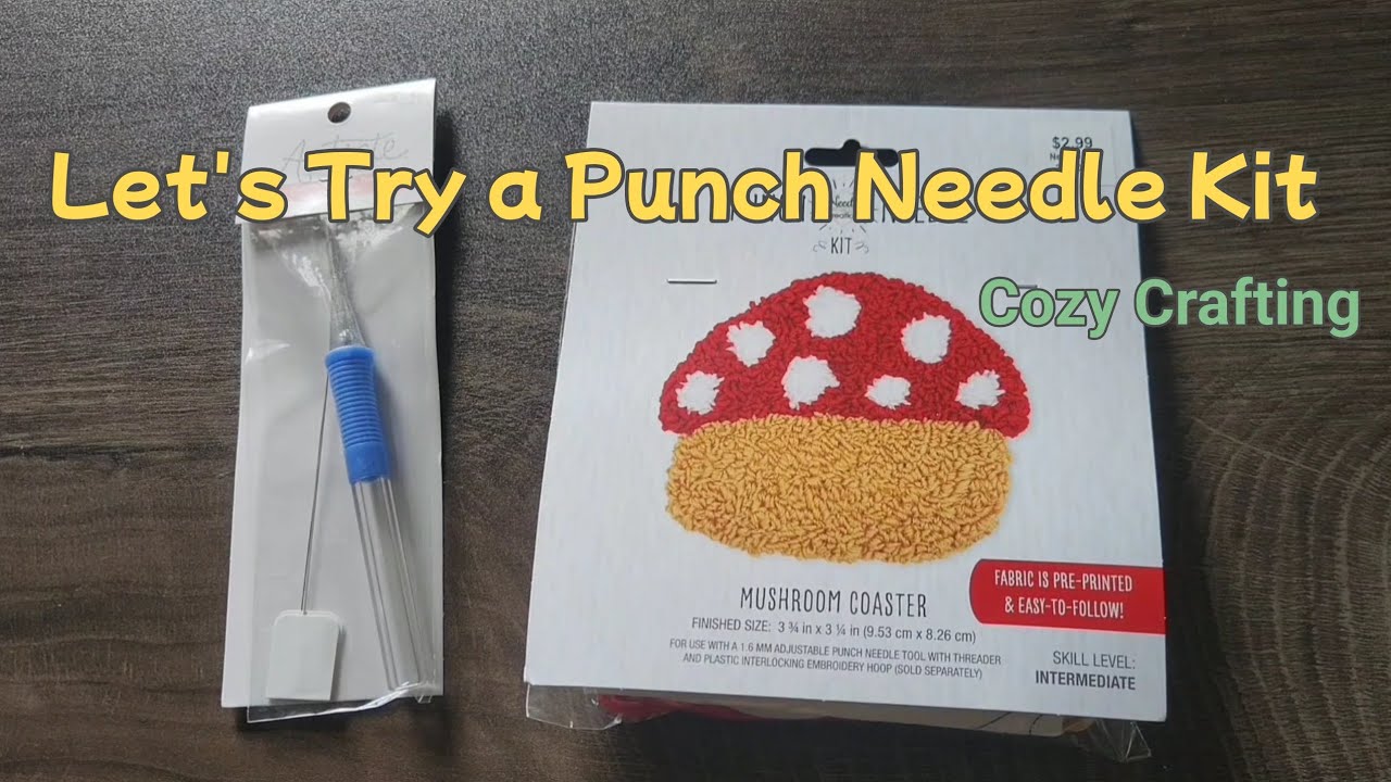 Mushroom Coaster Punch Needle kit | Learn something new | Cozy Crafting by Yarn Realm