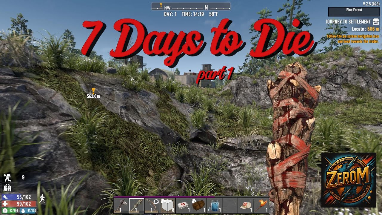 7 Days to Die V2.5 Gameplay in 4K part 1 (No Commentary)