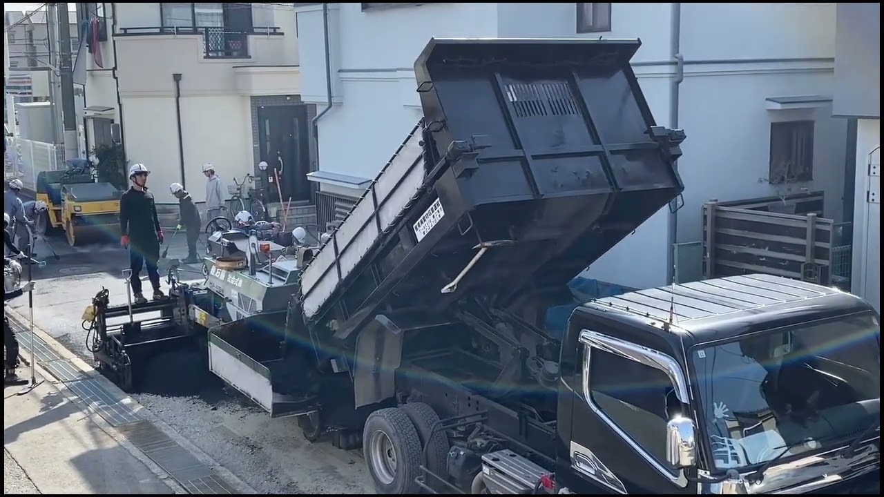 道路舗装工事の一部始終