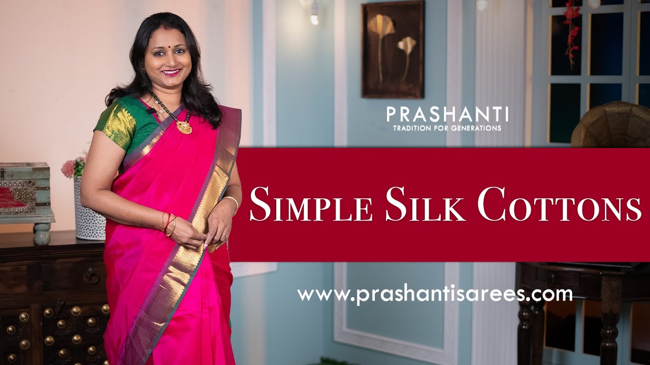 Simple Silk Cotton Sarees | Prashanti | 25 Jan 2024