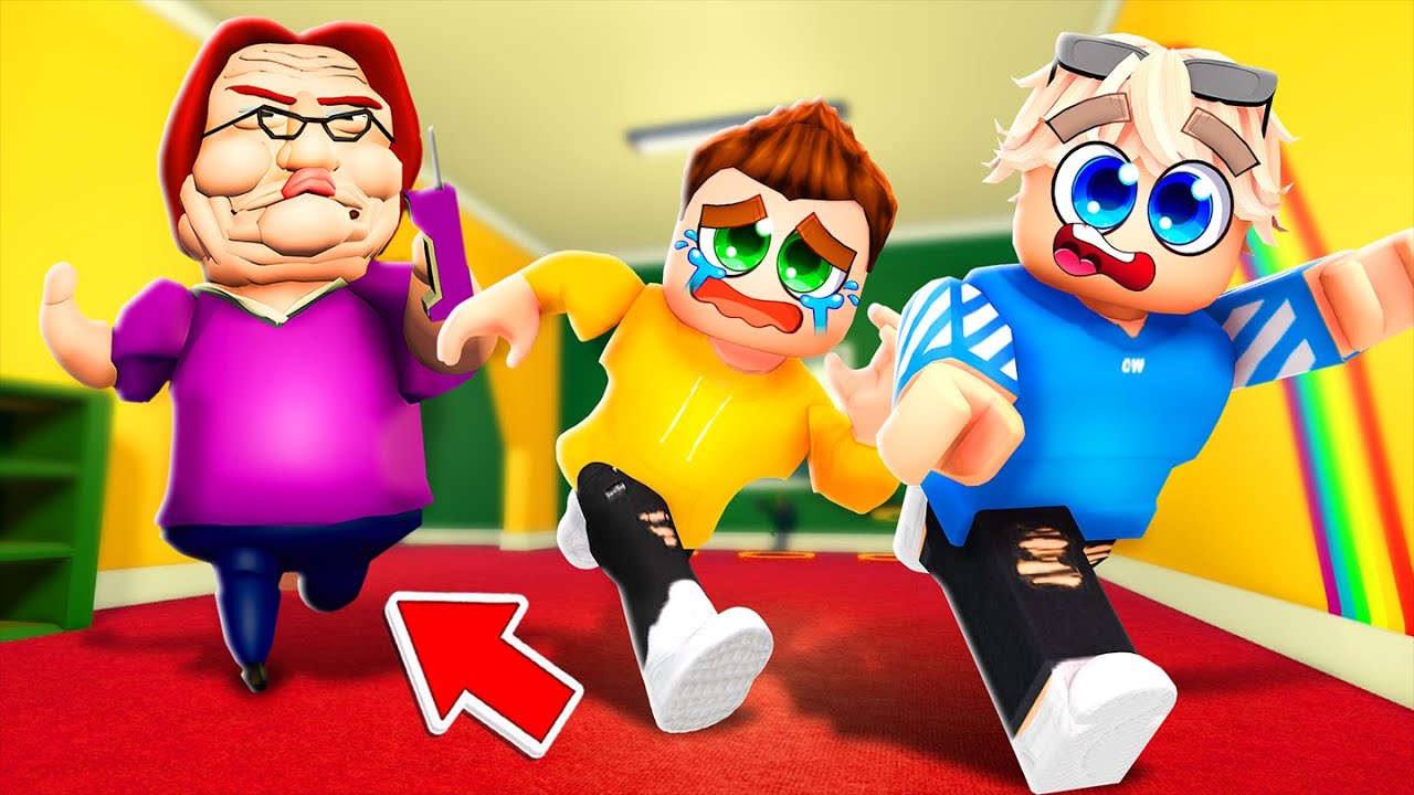 WER Bricht SCHNELLER aus dem KINDERGARTEN in ROBLOX Aus !?