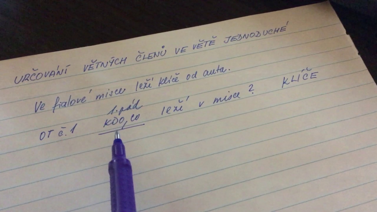 Určování větných členů