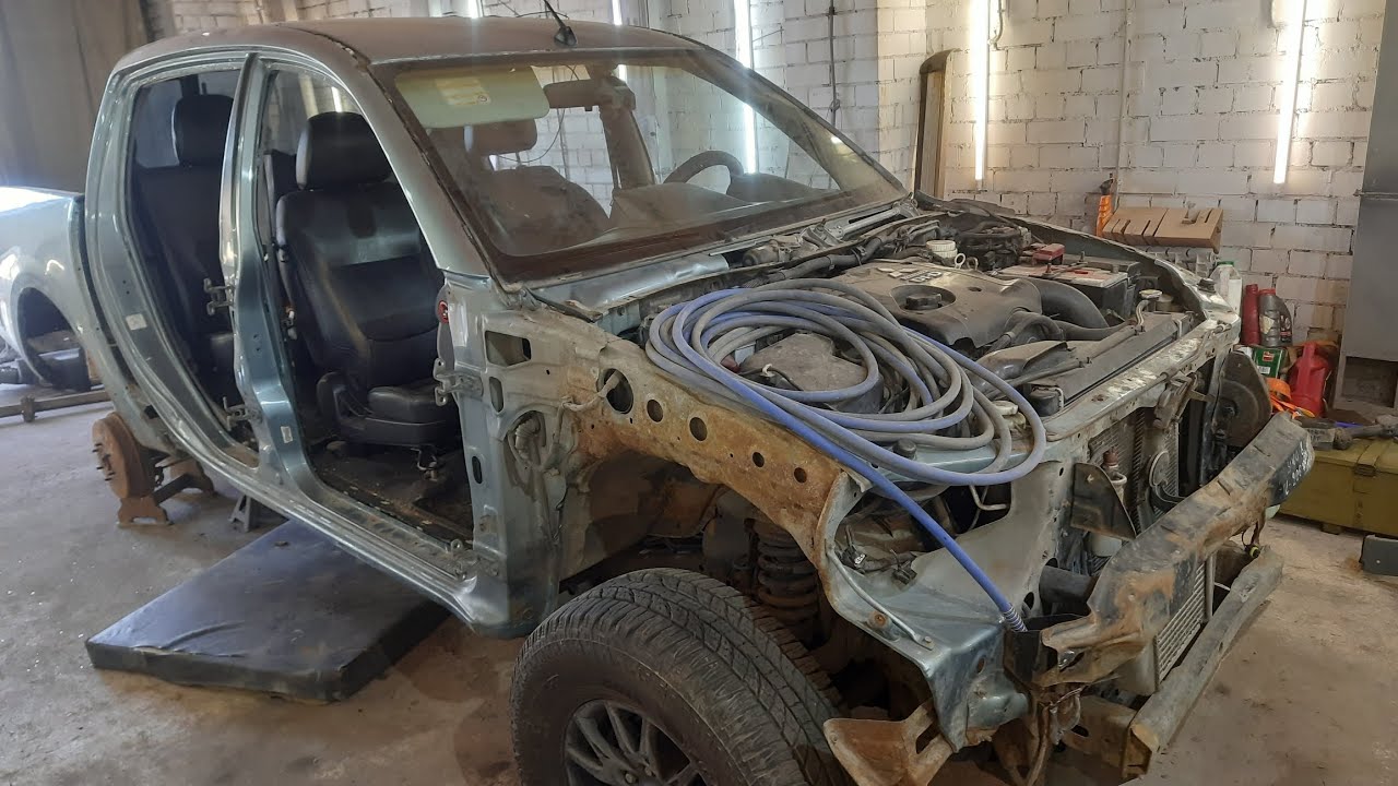 Состояние Mitsubishi L200 после полного разбора.