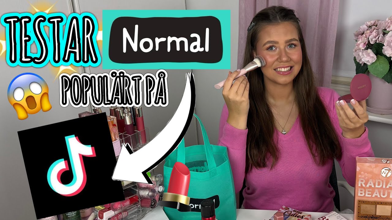 Testar NORMAL ”POPULÄRT på TikTok” smink🤑💄 