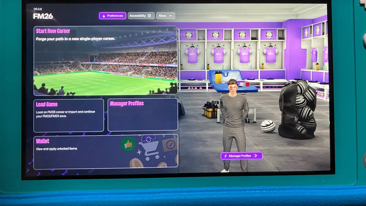 Football Manager 26 Touch Nintendo Switch Lite 