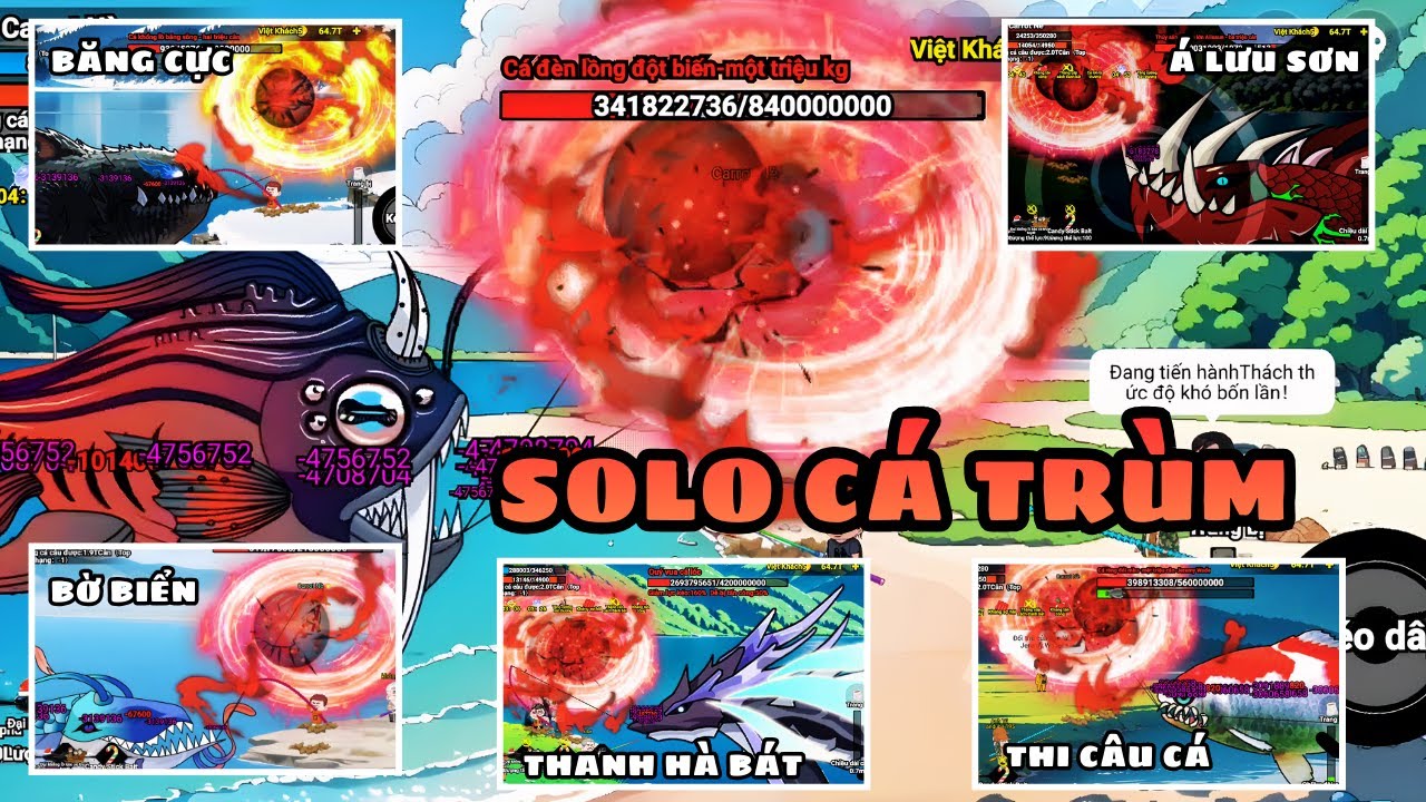 DÙNG CHIÊU CAN MÔN ĐOẠN CỘT CỬA GÃY V2 SOLO VỚI TẤT CẢ CON CÁ TRÙM TRONG GAME CÂU CÁ VẠN CÂN