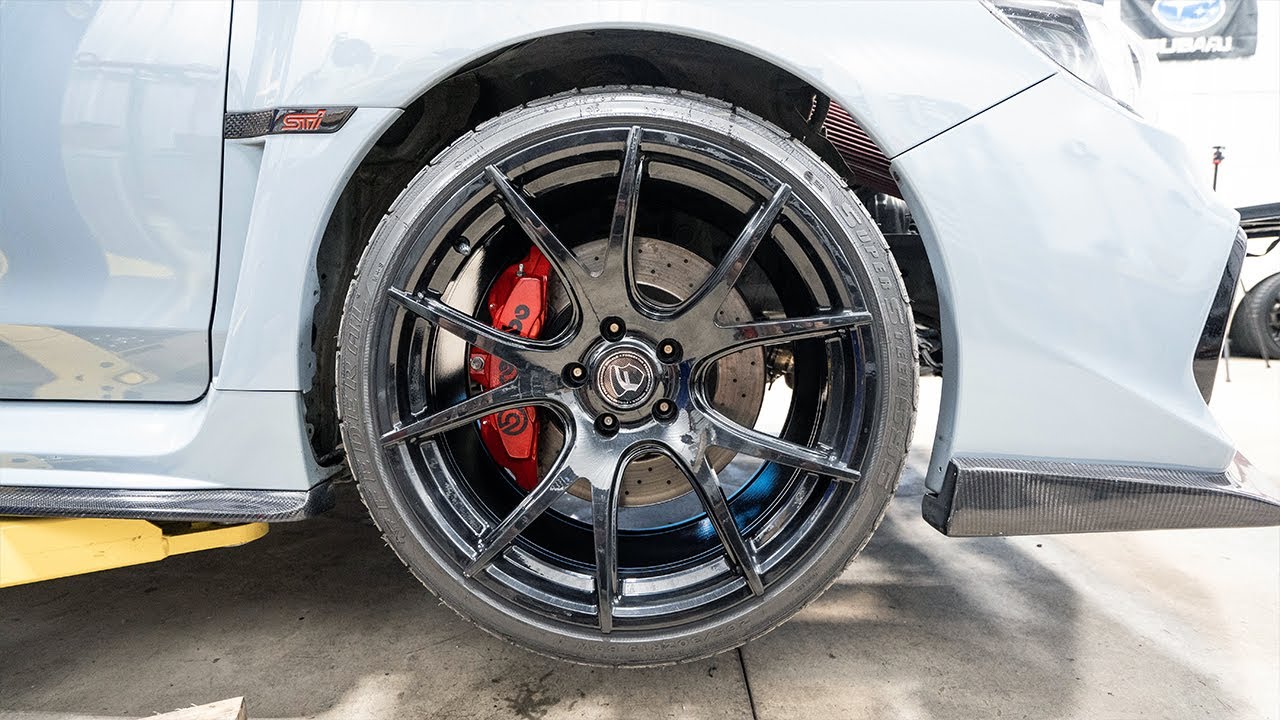 Amazing Powder Coat Transformation on the STI Brembo Brakes