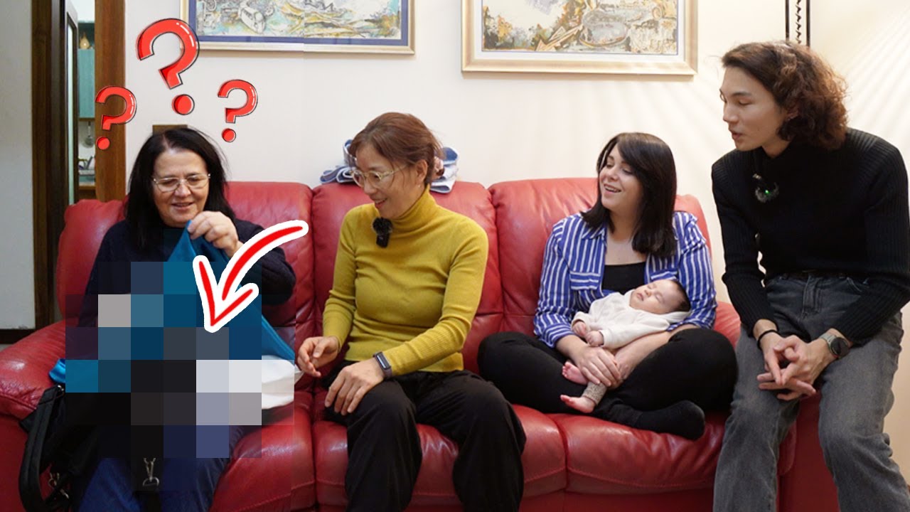 (국제가족)이탈리아 할머니를 놀라게한 우리 할머니의 선물! || Korean grandma brought us lots of unexpected gifts!