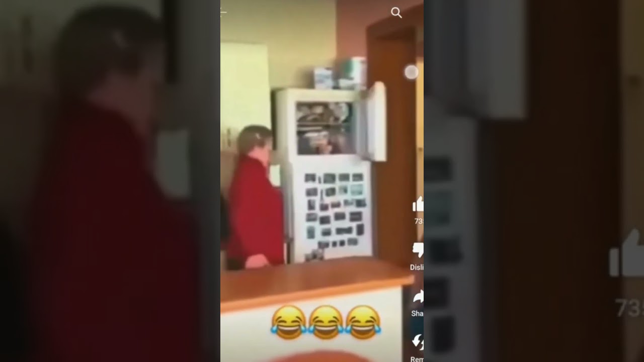 Guy gets hit by refrigerator door 😂🤣#shorts #funny #pain