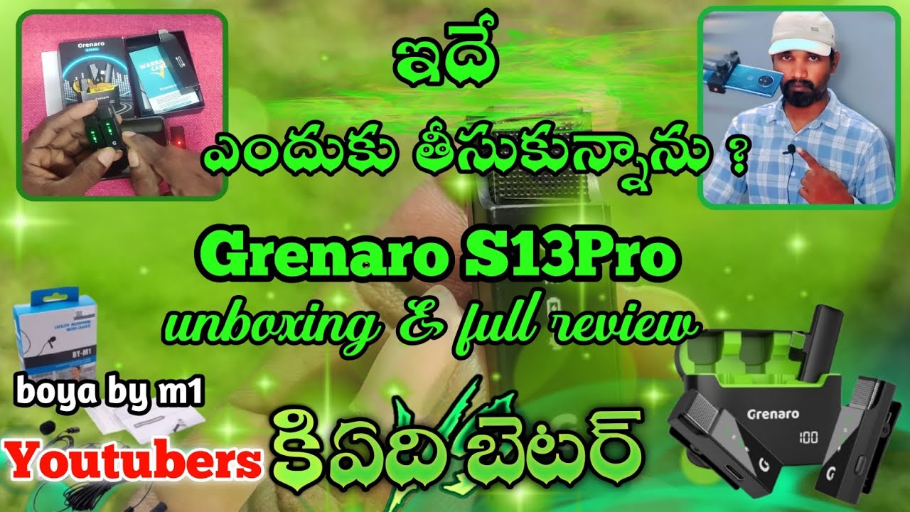 Grenaro S13Pro wireless Mic for Small YouTubers Why You Should Buy This Mic Unboxing and Full Review