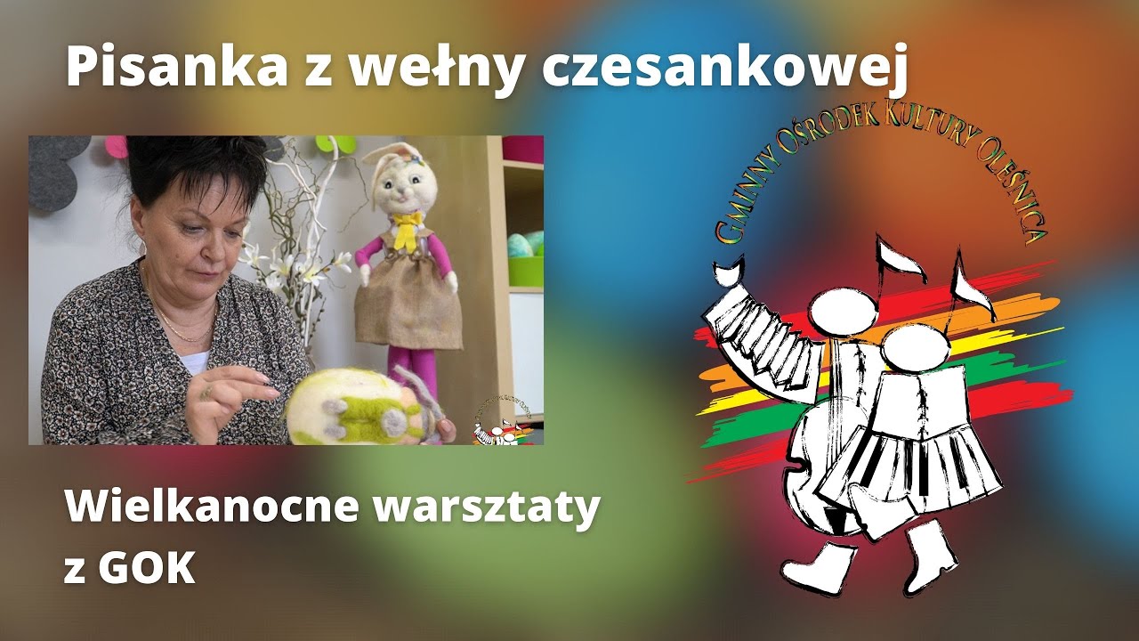 Pisanka z wełny czesankowej