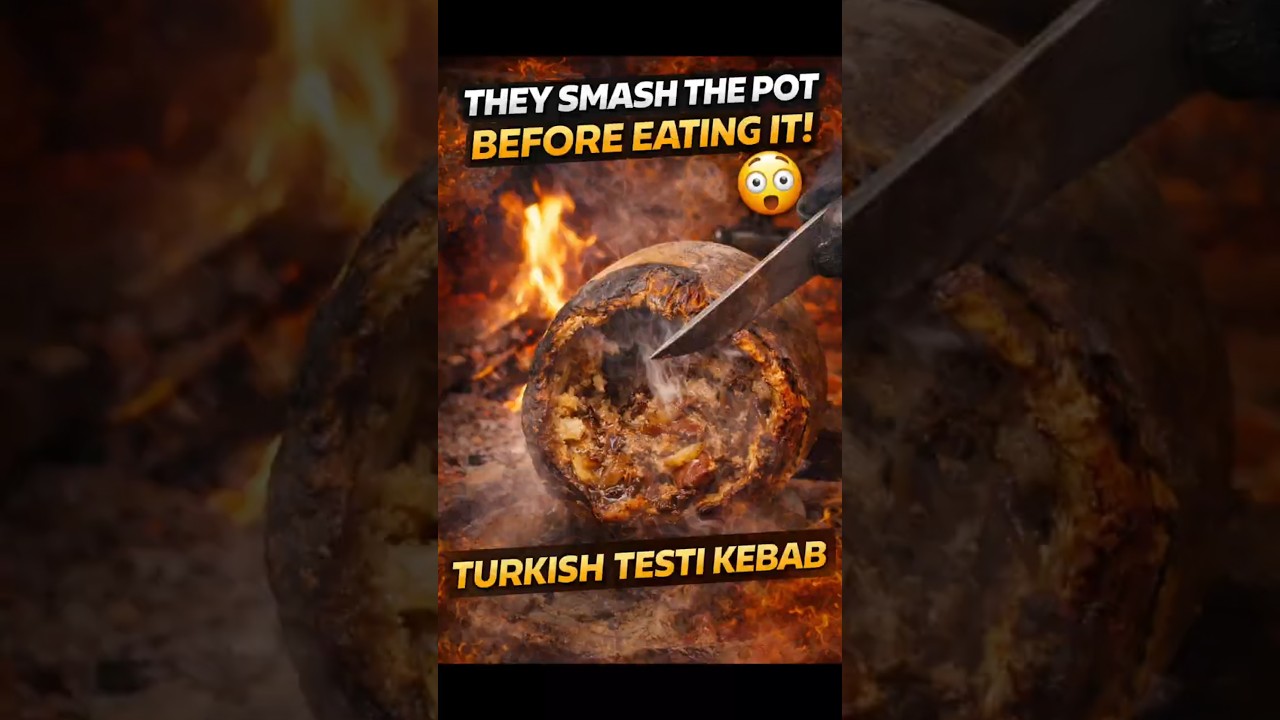 They Seal This Kebab Inside a Clay Pot&hellip; Then Smash It Open! 😳🔥 #turkishfood #turkishkebab #shorts